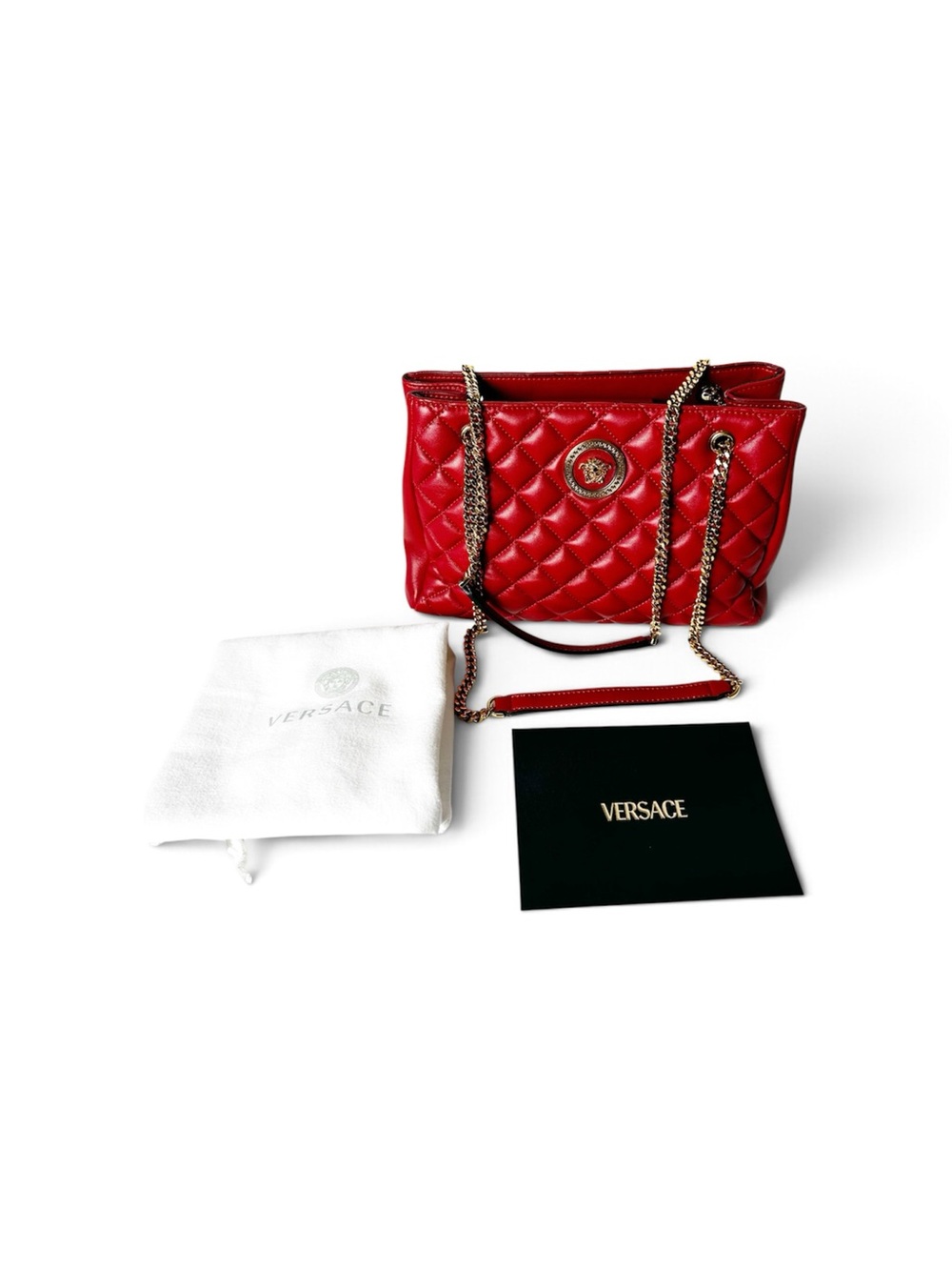 VERSACE | La Medusa Quilted Nappa Leather Tote Bag